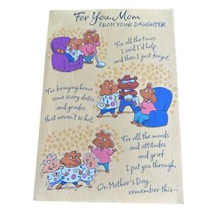 Hallmark Card Happy Mothers Day Mom From‎ Daughter